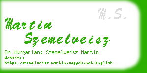 martin szemelveisz business card